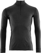 Aclima WarmWool Mock Neck with Zip Man Marengo/Jet Black