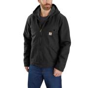 Carhartt Men's Washed Duck Sherpa Lined Jacket Black