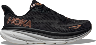 Hoka Women's Clifton 9 Black/Rose Gold