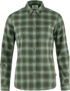 Fjällräven Women's Övik Flannel Shirt Deep Forest-Patina Green