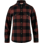 Fjällräven Women's Övik Heavy Flannel Shirt Dark Navy-Maroon