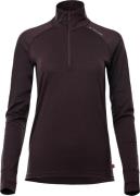 Aclima Women's LightWool 180 Polo with Zip Chocolate Plum