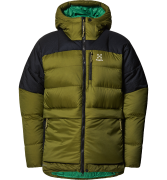 Haglöfs Men's Riksgränsen Down 800 Hood Olive Green/True Black