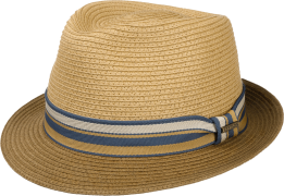 Stetson Licano Toyo Trilby Straw Hat Brown