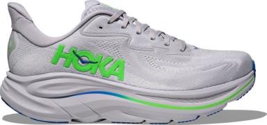 Hoka Men's Clifton 10 Ash Grey / Neon Green