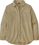 Patagonia Women's LW A/C Buttondown Windowpane Dobby: Weathered Stone