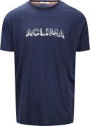 Aclima Men's LightWool 140 Classic Tee Logo Navy Blazer