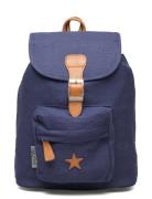 Baggy Back Pack, Navy With Leather Star Accessories Bags Backpacks Sin...