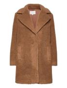 Vilulu Teddy Jacket/Ka Outerwear Coats Winter Coats Brown Vila