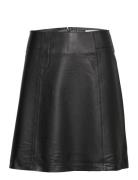 Slfnew Ibi Mw Leather Skirt B Noos Lyhyt Hame Black Selected Femme