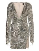 Glitter Dress Lyhyt Mekko Silver OW Collection