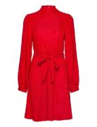 Slfmadina Ls Short Dress B Lyhyt Mekko Red Selected Femme