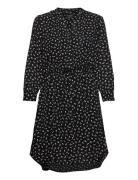 Slfdamina 7/8 Aop Dress Lyhyt Mekko Black Selected Femme