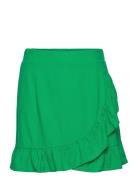 Vmmymilo Hw Mini Skirt Wvn Ga Lyhyt Hame Green Vero Moda