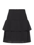 Recycled Polyester Skirt Lyhyt Hame Black Rosemunde