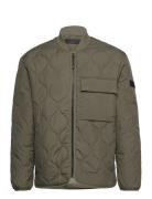 Relaxed Liner Jacket Bombertakki Takki Khaki Green Tom Tailor