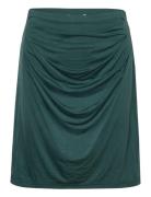 Cupro Skirt Lyhyt Hame Green Rosemunde