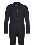 Bs Marin Slim Fit Suit Set Puku Black Bruun & Stengade
