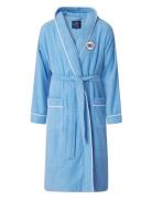 Quinn Cotton-Mix Hoodie Robe With Contrast Piping Aamutakki Blue Lexin...