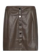 Chloe Skirt Lyhyt Hame Brown Noella