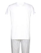 Stripe Pj Pants And T-Shirt Gb Pyjama White GANT