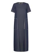 Objharlow S/S Long Dress E Div Maksimekko Juhlamekko Blue Object