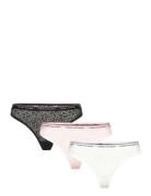 3 Pack Thong Lace Stringit Alusvaatteet Multi/patterned Tommy Hilfiger