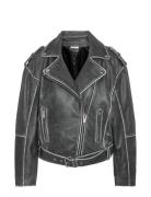 Nmaika L/S Leather Jacket Nahkatakki Black NOISY MAY