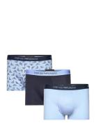 Men's Knit 3-Pack Trunk Bokserit Blue Emporio Armani
