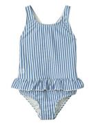 Amara Stripe Swimsuit Uimapuku Uima-asut Blue Liewood