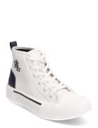 Dakota Leather High-Top Sneaker Korkeavartiset Tennarit White Lauren R...