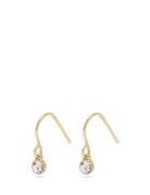 Lucia Recycled Crystal Earrings Gold-Plated Korvakoru Korut Gold Pilgr...