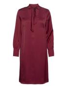 Satin Dress Made Of Lenzing™ Ecovero™ Polvipituinen Mekko Red Esprit C...