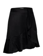 Frigg Ruffle Skirt Polvipituinen Hame Black DESIGNERS, REMIX