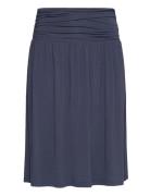 Skirt Polvipituinen Hame Blue Rosemunde
