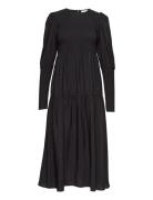Morianagz Solid Long Dress Polvipituinen Mekko Black Gestuz