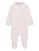 Nightsuit W.zipper & Foot Pyjama Sie Jumpsuit Haalari Pink Fixoni