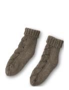 Ardette Knitted Pointelle Socks 22-24 Sukat Brown That's Mine