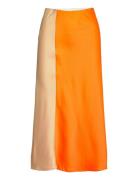 Yaskalina Hw Midi Skirt S. - Ca Polvipituinen Hame Orange YAS