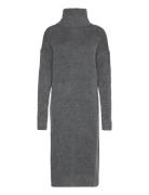 Vimathilda L/S Midi Knit Dress/Su/Pb Polvipituinen Mekko Grey Vila