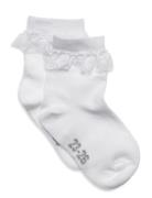 Ankle Sock W. Lace Sukat White Minymo