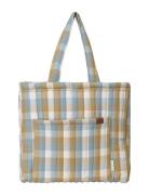 Qulited Tote Bag - Cottage Blue Checks Tote Laukku Multi/patterned Fab...