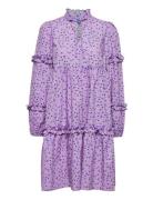 Marlon Dress Polvipituinen Mekko Purple Cras