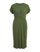 Objannie New S/S Dress Noos Polvipituinen Mekko Green Object