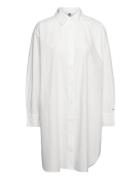 Org Co Solid Knee Shirt Dress Polvipituinen Mekko White Tommy Hilfiger
