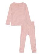 Striped Long Johns Set Incl. Box Pyjamasetti Pyjama Pink Copenhagen Co...