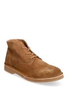 Slhriga New Suede Chukka Boot B Nyörisaappaat Brown Selected Homme
