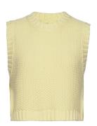 Odessa Vests Knitted Vests Yellow Stella Nova