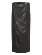 Lanamw Leather Long Skirt Pitkä Hame Black My Essential Wardrobe
