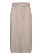 Vimarlo Hw Midi Skirt #7 Polvipituinen Hame Beige Vila